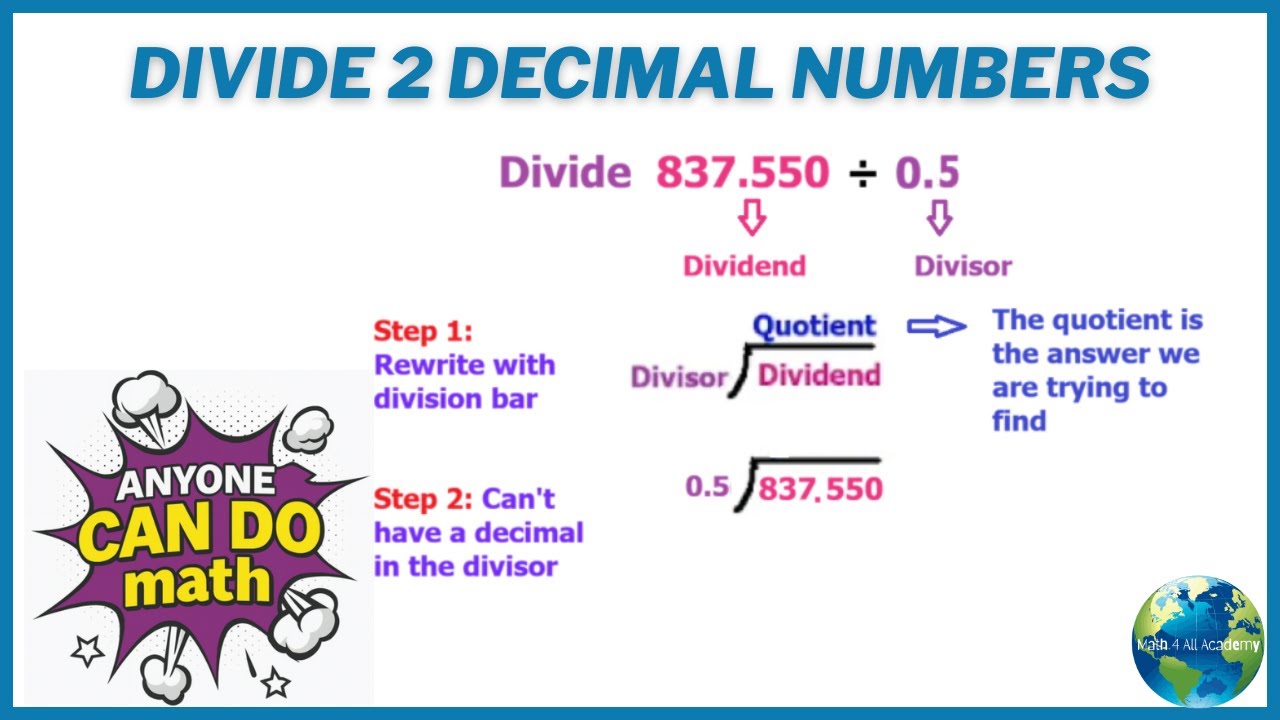Divide 2 Decimal Numbers