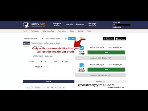 trading binary.com strategy, 9 Time OP No Loss, Profit $12.000 in 3 minutes, rise fall strategy