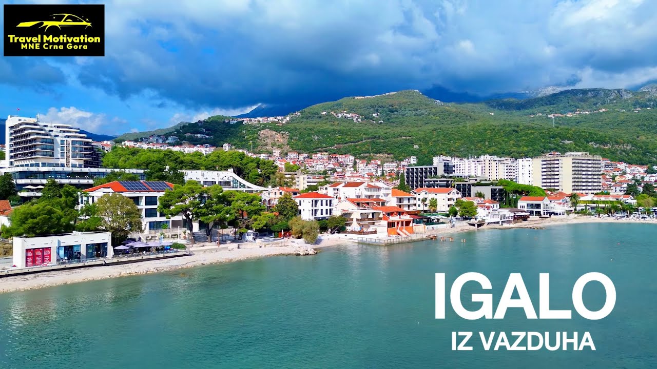 IGALO grad i plaža u Novembru 2025 snimak dronom - IGALO Town [4K Aerial View] MNE Crna Gora