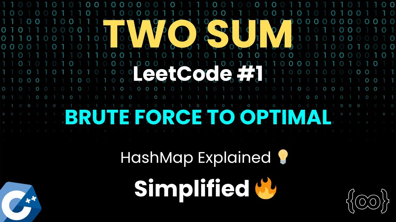 LeetCode #1 Two Sum — Easiest HashMap Explanation in C++ (Step by Step ...