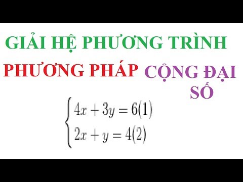 Video GIẢI HỆ PHƯƠNG TRÌNH BẰNG PHƯƠNG PHÁP CỘNG ĐẠI SỐ | ÔN... - youtube