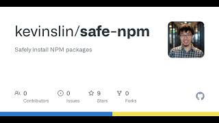 GitHub - kevinslin/safe-npm: Safely install NPM packages