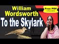 To The Skylark By William Wordsworth To The Skylark By William Wordsworth In Hindi To The Skylark By William Wordsworth To The Skylark By William Wordsworth In Hindi