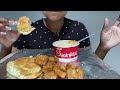 Chick fil A Mukbang | Cheesy Grits | #biscuits #hashbrowns #grits