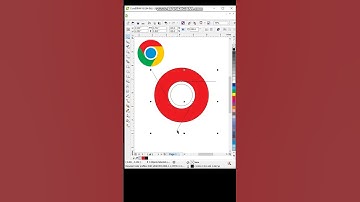 Google Chrome Logo Illustration in #coreldraw #tips #shorts #logo