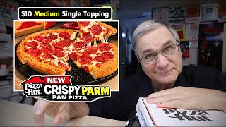 Pizza Hut NEW Crispy Parm Pan Pizza Pepperoni Review $10 310 Calories 🌡️ Joe Is Hungry