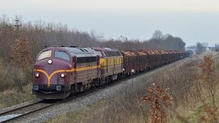 CFL MY 1146 & 1807 med tømmertog fra Køge 07-03-2015