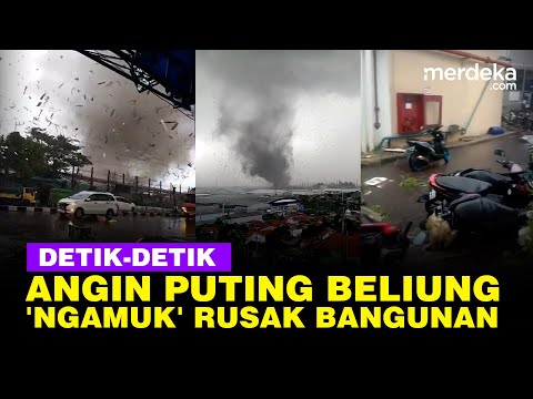 Ngeri! Detik-Detik Angin Puting Beliung 'Ngamuk' Rusak Bangunan di Rancaekek Bandung