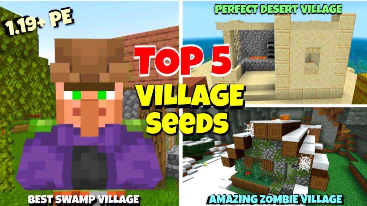 TOP 5 Best Minecraft Village Seeds for Bedrock 1.19! YouTube