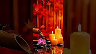 Autumn Zen Garden 🍁 4K Relaxing Water Sounds &amp; Falling Leaves #shortsfeed #shorts