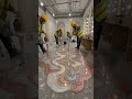 How to make concrete look like luxury marble 💎 #epoxyfloor #tutorial
