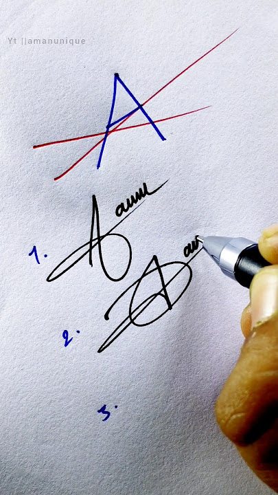 How to sign the letter A ?♥️