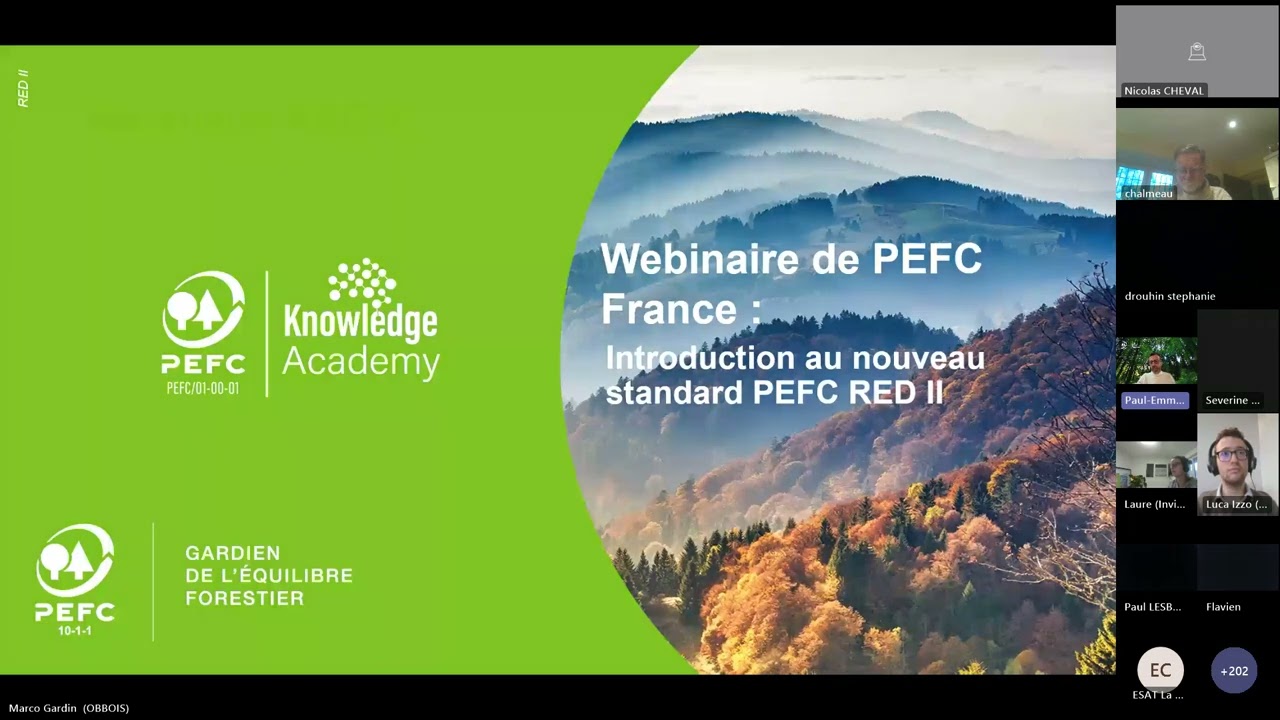 Nouveau standard PEFC RED II - Webinaire de PEFC France (décembre 2024) 🇪🇺🌳