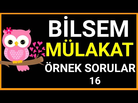 Bilsem Mülakat | Genel Yetenek Soruları | Bilsem Sınavı | IQ Test | #16