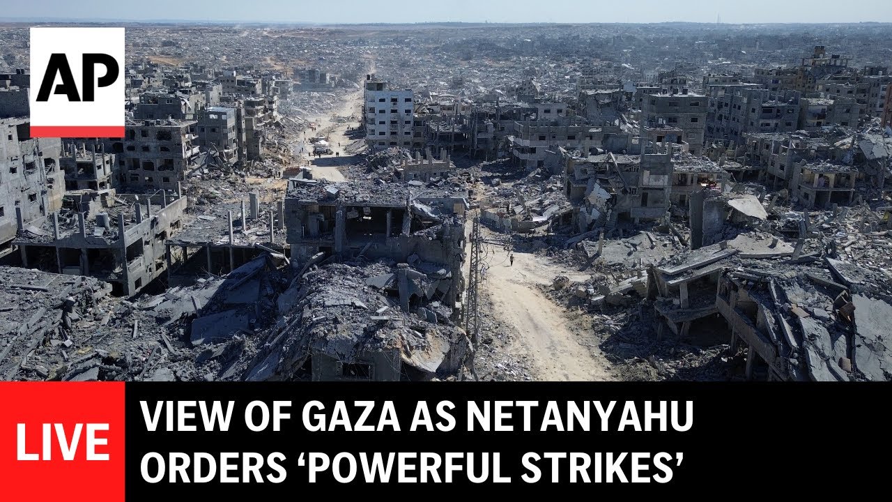 LIVE: View of Gaza as Netanyahu orders ‘powerful strikes’