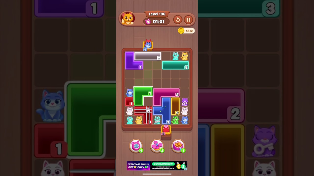 Catdom: Color Hole – Level 106 Walkthrough 🐱🟦✨