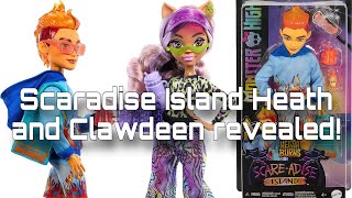 MONSTER HIGH NEWS! Scaradise Island Clawdeen and Heath dolls leaked! G3 Heath doll revealed!