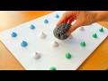 Relaxing Sunny Mountain Landscape Painting / Snowy Peaks / Aluminum Scrubber and Acrylicl