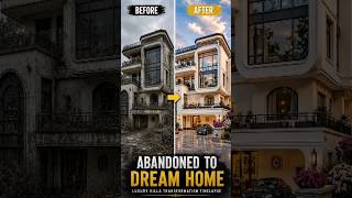Luxury Villa Transformation Timelapse | From Abandoned to Dream Home #usa #shorts #luxuryhome