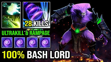 100% BASH LORD Super Attack Speed Faceless Void 2x Rampage & UltraKills Vs Diffusal Ursa DotA 2