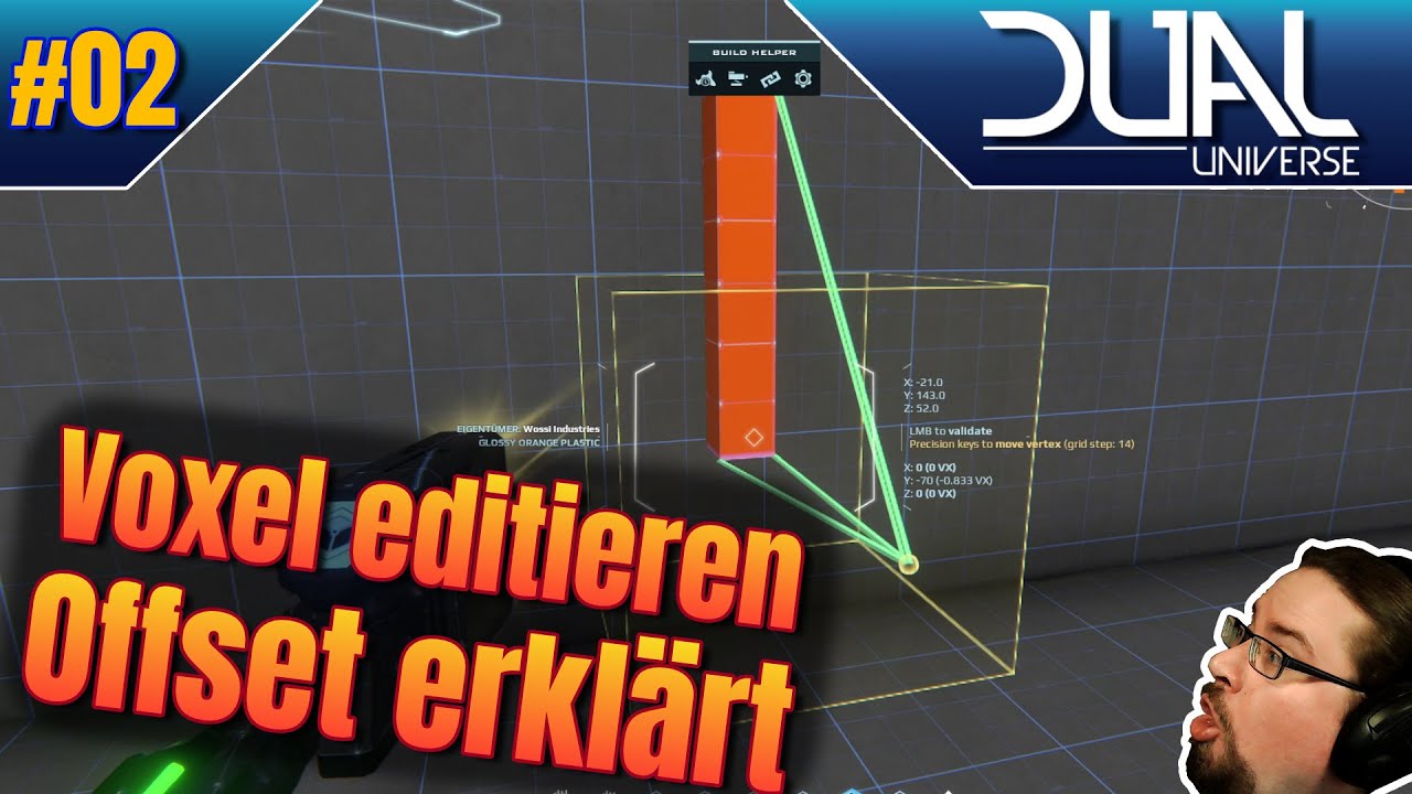 Dual Universe Voxel editieren Offset erklärt 02 Voxel Guide YouTube
