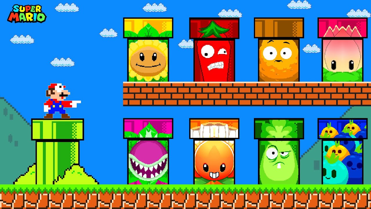 Super Mario Bros., but There Are MORE Custom Pipes for Plants Vs Zombies Characters