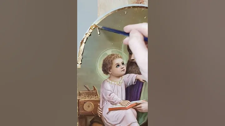 Gilding with gold leaf. #shorts #art #artwork