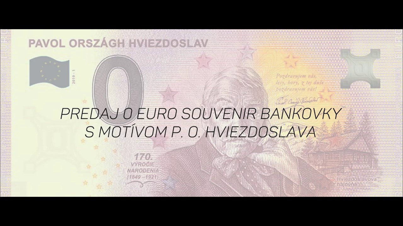 0 Euro Souvenir PAVOL ORSZÁGH HVIEZDOSLAV