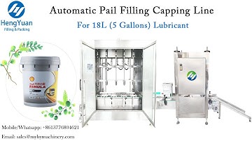 18L 5 Gallon Lubricant Dispensing Equipment | Automatic Pail Filling Pail Capping Line