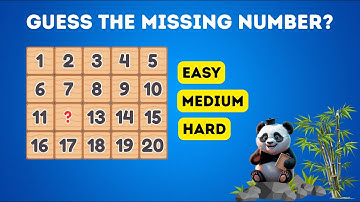 Guess The Missing Number For Kids ! From 1 to 20 Fun Math Games