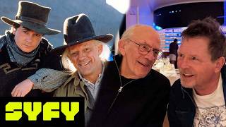 Michael J. Fox, Christopher Lloyd Reunite 41 Years After Back to the Future | SYFY Net Worth