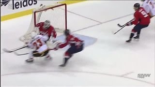 Brodie finds Monahan for OT winner on Grubauer