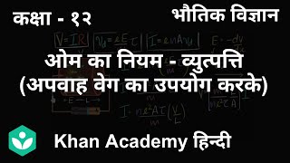 Ohm's law - derivation (using drift velocity) [Hindi] | Current Electricity | Grade 12 | Physics