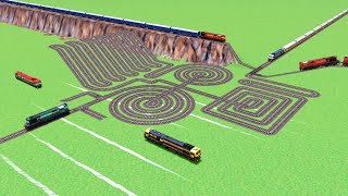 WDG4D VS LOCOMOTIVE RAILWAY CROSSING WITH CURVE RISKY ZIG ZAG RAILROAD TRACK π‘ TRAIN SIMULATOR
