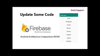 Update code  MVVM + RecyclerView + LiveData from Realtime Databse | Android Studio