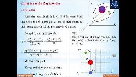 Cơ học lý thuyết - Động lực học B4: Định Lí Chuyển Động Khối Tâm