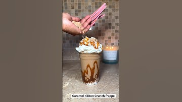 Caramel ribbon Crunch frappe #asmrvideo #icedcoffee #asmr #asmrvideo #starbuckscoffee #asmrsounds