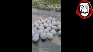 Zala Bari Hailing In Bhag City Ice Balls Having Size Of F Balls