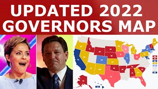 Updated 2022 Governors Map Prediction (August 20, 2022)