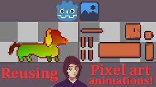 Reusing pixel art animations with a source image generator