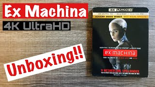 Ex Machina 4K UltraHD Blu-Ray Unboxing!! Domhnall Gleeson Alicia Virkander Oscar Isaac