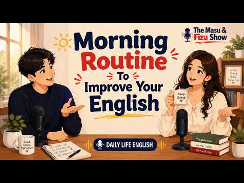 Morning Routine to Speak English Fluently | Easy Conversation B1 | English Podcast
