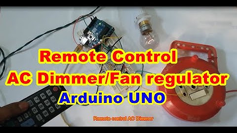 Arduino remote control AC dimmer Fan regulator | Remote controlled Fan Regulator/AC dimmer
