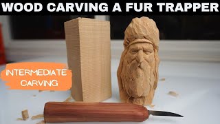 Wild Mountain Man--Wood Carving Whittle--Knife Only