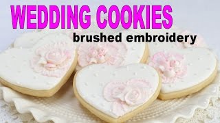 WEDDING COOKIES, BRUSHED EMBROIDERY, HANIELA'S