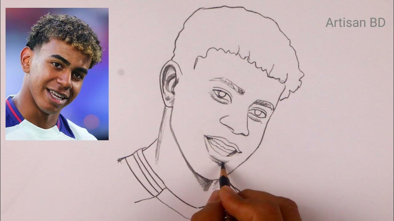 Draw Like a PRO! Lamine Yamal Easy Pencil Sketch - YouTube