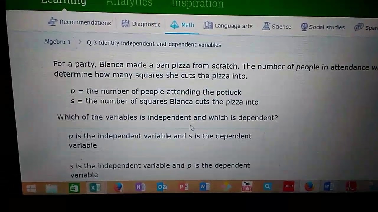 Ixl Algebra 1 Q.3 YouTube