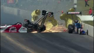 DOUG KALITTA AND TONY STEWART CRASH AT #READINGNATS