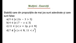 Multimi - Exercitiu Rezolvat Clasa A Vi-A