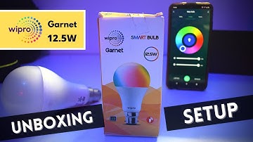 Wipro Garnet (B22) 12.5W Smart LED Bulb: Unboxing & First Time Setup | WiFi Smart Bulb | RGB + White